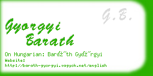 gyorgyi barath business card
